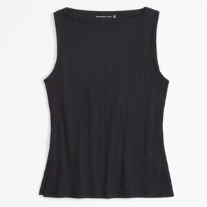 NWT Abercrombie & Fitch Long-Length Wide Rib Slash Top